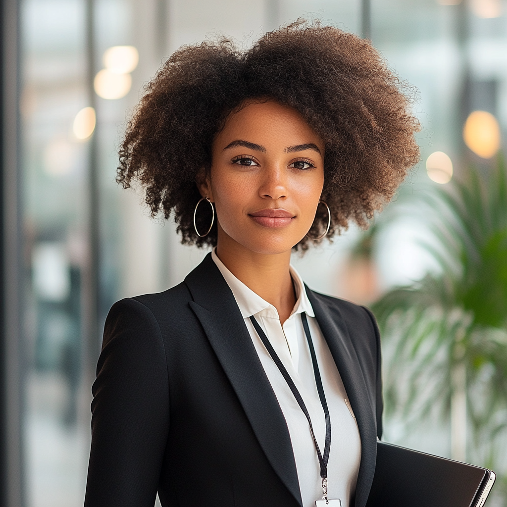 Consultante travaillant sur ordinateur portable